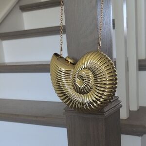 Gold Shell-Shaped Clutch